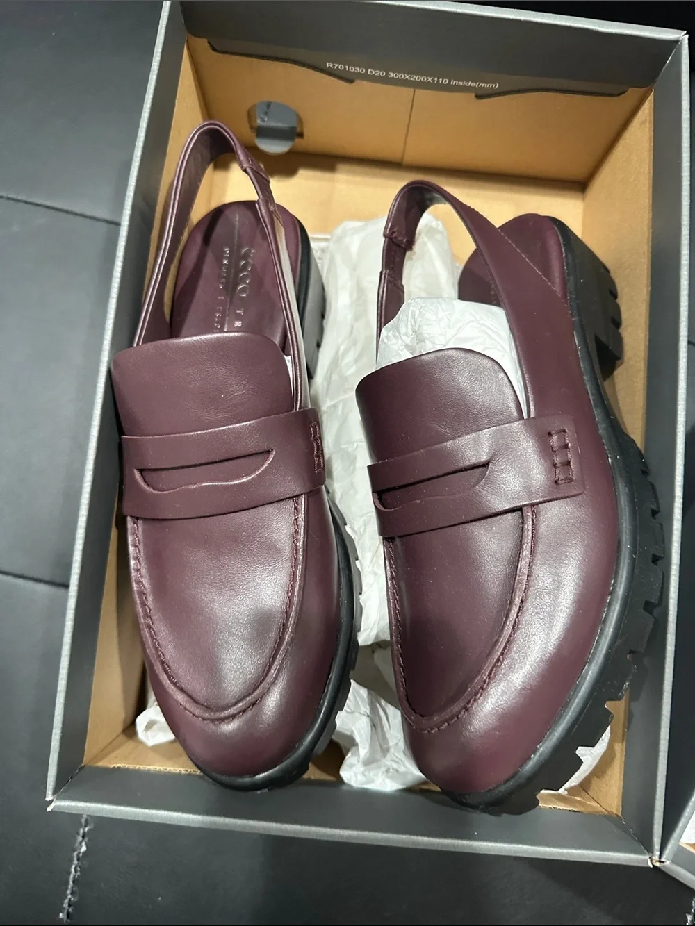 Ecco Women's Espadrille Slingback Loafers in Burgundy